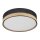 Deckenleuchte Schwarz Natur Stoff 45 cm E27 wohnlich