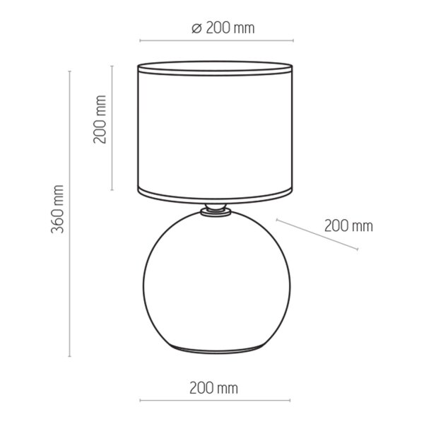 Tischleuchte Grau Modern 36 cm E27 Glas Stoff