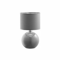 Tischleuchte Grau Modern 36 cm E27 Glas Stoff
