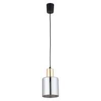 Pendelleuchte Gold Graphit Glas Elegant Ø12 cm E27