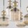 Pendelleuchte 5-flammig B:37 cm E14 Glas in Cognac