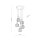 Pendelleuchte 5-flammig B:37 cm E14 Glas in Cognac