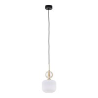 Hängelampe Schwarz Weiß Gold Ø 15 cm Kugel