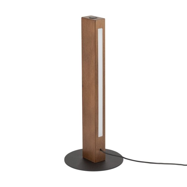 LED Tischleuchte Holz Schwarz 41,5 cm 3000 K Nuss