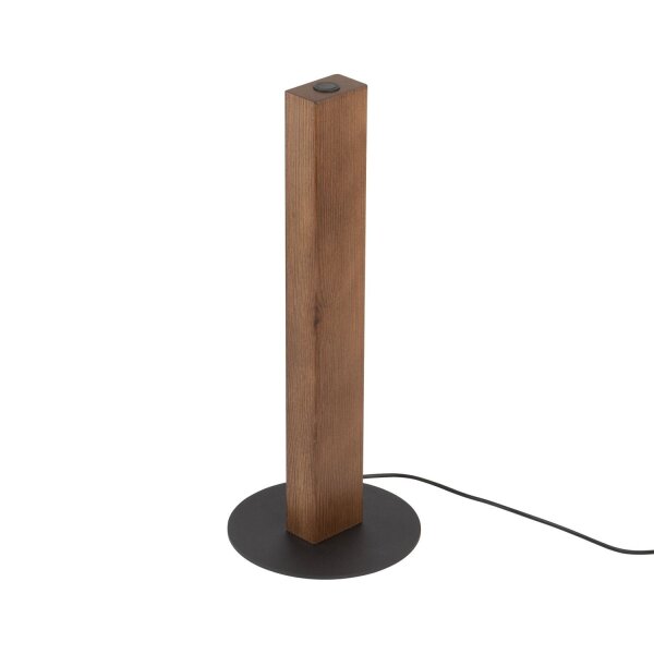 LED Tischleuchte Holz Schwarz 41,5 cm 3000 K Nuss