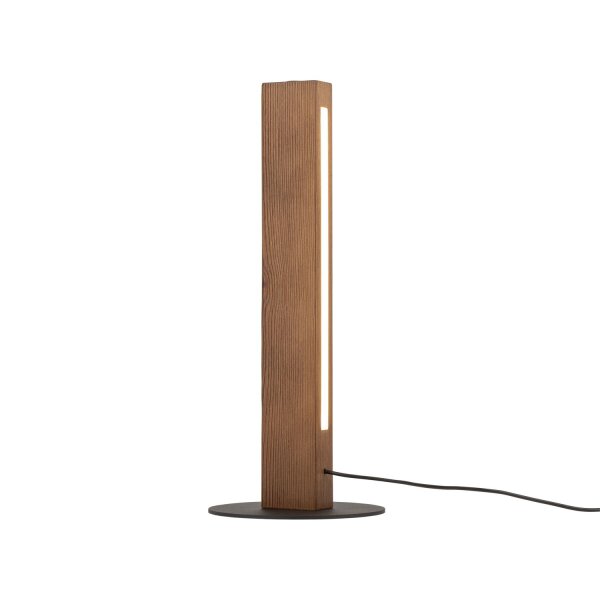 LED Tischleuchte Holz Schwarz 41,5 cm 3000 K Nuss