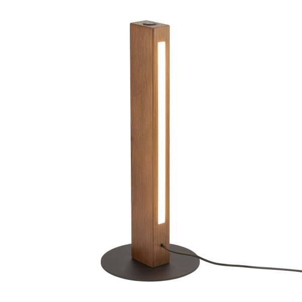 LED Tischleuchte Holz Schwarz 41,5 cm 3000 K Nuss