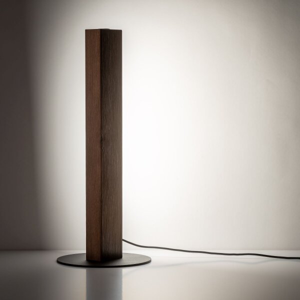LED Tischleuchte Holz Schwarz 41,5 cm 3000 K Nuss