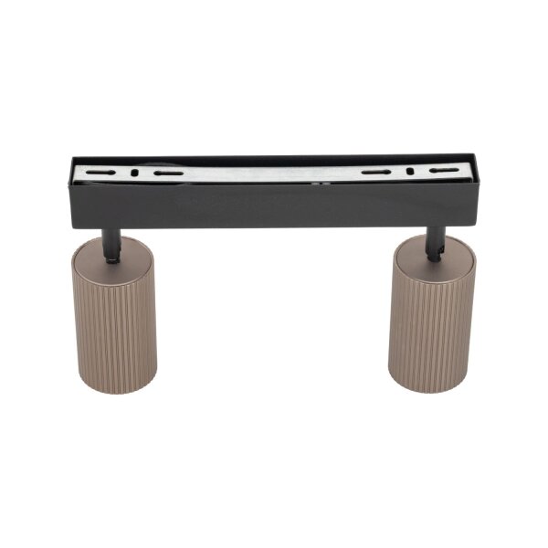 Deckenstrahler Braun Schwarz Metall 44 cm GU10 2-flmg