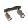 Deckenstrahler Braun Schwarz Metall 44 cm GU10 2-flmg