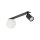 Deckenspot flexibel Glas Metall Schwarz 43 cm GU10 Glas