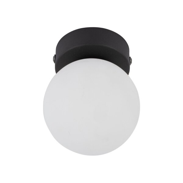 Deckenleuchte Schwarz Weiß Metall Glas G9 B:10 cm