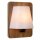 Wandlampe Holz Skandinavisch E14 H:25 cm Natur Opalweiß