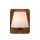 Wandlampe Holz Skandinavisch E14 H:25 cm Natur Opalweiß