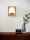 Wandlampe Holz Skandinavisch E14 H:25 cm Natur Opalweiß