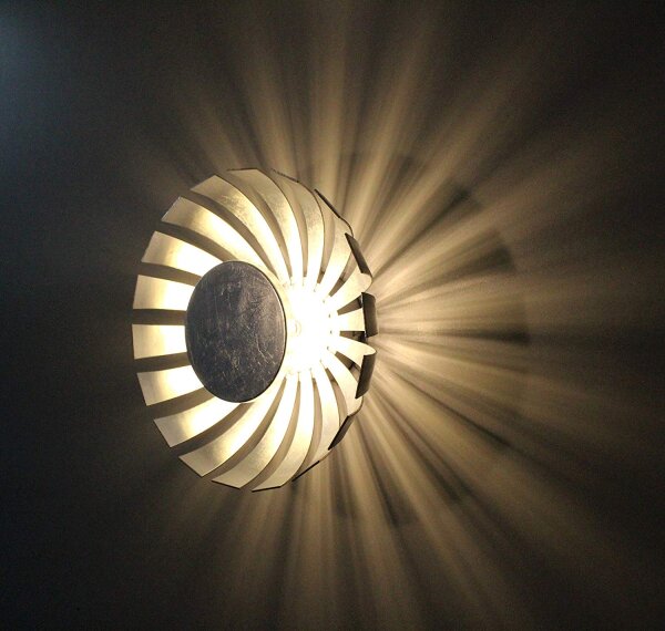 LED Deckenleuchte Silber 1100lm rund 26cm FLARE