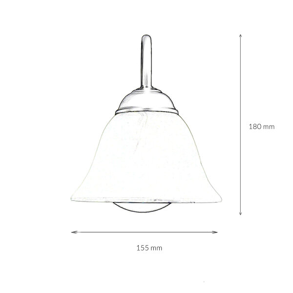 ATHEN Wandlampe Landhaus Schwarz Alabaster Glas