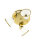 Jugendstil Deckenlampe in Gold Flur Bad