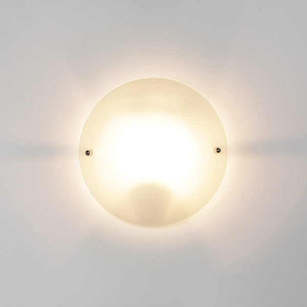 Runde Deckenlampe Glas rund Ø25cm flach Wohnzimmer