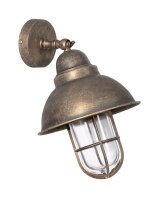 Maritime Au&szlig;ewandleuchte IP44 aus Messing in Antik