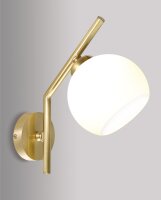 Design Wandlampe Messing Glas TRIVIA Schlafzimmer