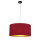 Pendellampe Rot Gold Retro Ø50cm Esstisch Stoff