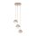Pendelleuchte Beige Stahl Glas B:31,5 cm G9 3-flammig