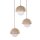 Pendelleuchte Beige Stahl Glas B:31,5 cm G9 3-flammig