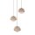 Pendelleuchte Beige Stahl Glas B:31,5 cm G9 3-flammig