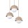 Pendelleuchte Beige Stahl Glas B:31,5 cm G9 3-flammig