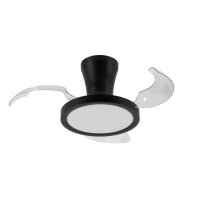 LED Deckenleuchte Schwarz Metall 58 cm zeitlos Wei&szlig;