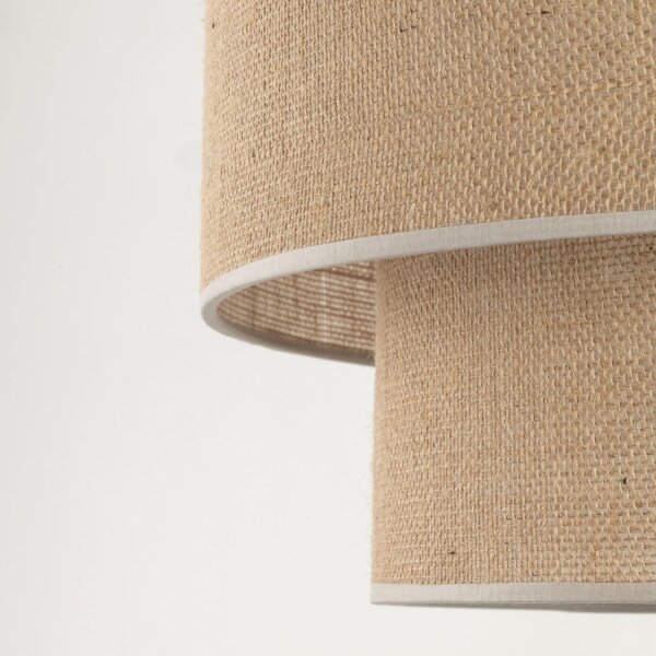 Stehleuchte Schwarz gemütlich 15,5 cm E27 Stahl Jute