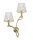 Klassische Messing Wandlampe Wei&szlig;