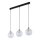 Pendellampe Glas modern 82 cm Transparent E27 Schwarz
