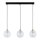 Pendellampe Glas modern 82 cm Transparent E27 Schwarz