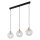 Pendellampe Glas modern 82 cm Transparent E27 Schwarz