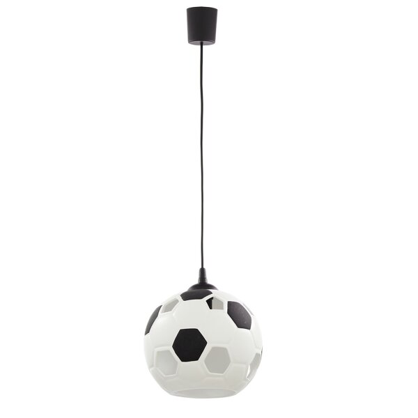 Pendelleuchte Schwarz Keramik 23 cm E27 zeitlos Fußball