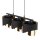 Pendelleuchte Schwarz modern 70 cm Metall E27 3-flammig