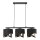 Pendelleuchte Schwarz modern 70 cm Metall E27 3-flammig