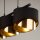 Pendelleuchte Schwarz modern 70 cm Metall E27 3-flammig