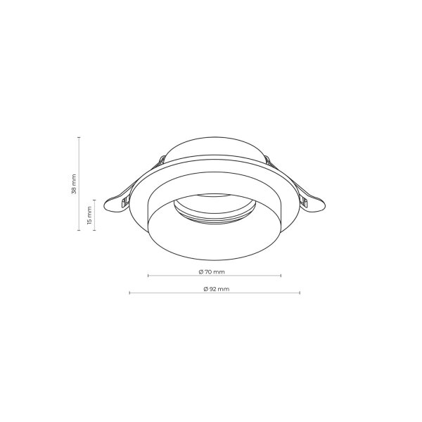 Einbauleuchte Weiß aus Stahl GU10 B:9,2 cm elegant