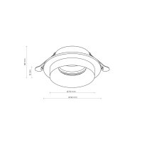 Einbauleuchte Weiß aus Stahl GU10 B:9,2 cm elegant