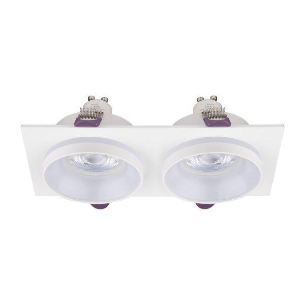 Einbauspot Weiß 17,5 cm GU10 Modern 2-flammig