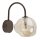 Wandleuchte Metall Braun B:15 cm G9 Glas Cognac