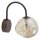 Wandleuchte Metall Braun B:15 cm G9 Glas Cognac