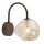 Wandleuchte Metall Braun B:15 cm G9 Glas Cognac