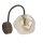 Wandleuchte Metall Braun B:15 cm G9 Glas Cognac
