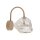 Wandleuchte Metall Beige G9 B:15 cm Glas Cognac