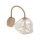 Wandleuchte Metall Beige G9 B:15 cm Glas Cognac
