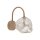 Wandleuchte Metall Beige G9 B:15 cm Glas Cognac
